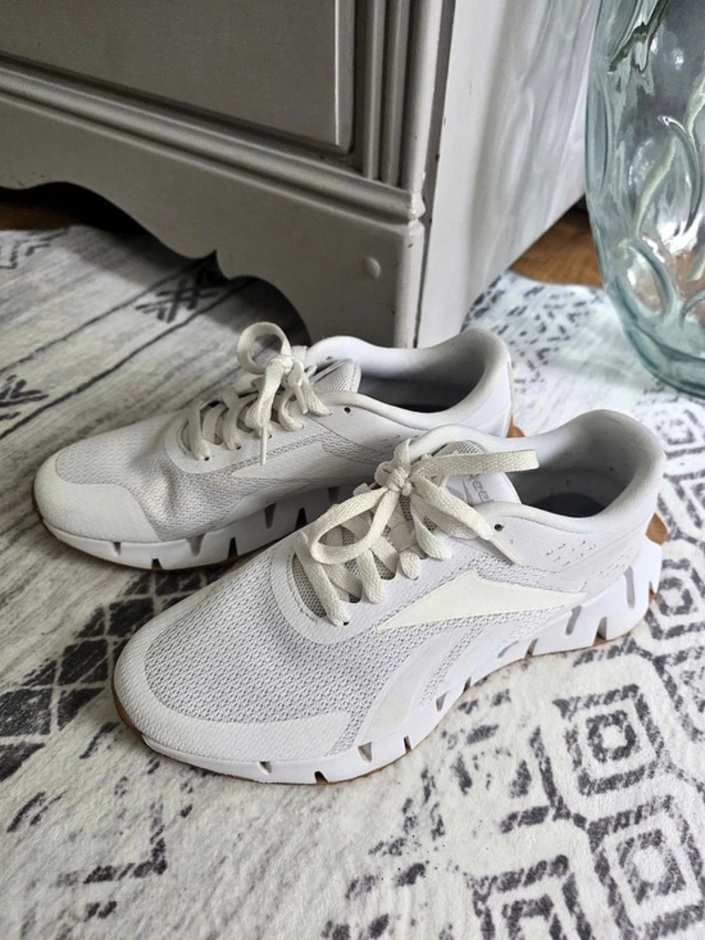 Reebok Zig Dynamica 3 White Sneakers US 8